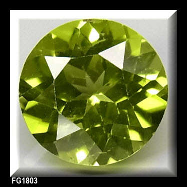 1.19ct. Splendid Round-Cut Lime Green Natural Peridot