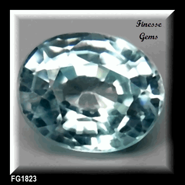 1.0 ct Flawless Twinkling Oval Cut Greenish Blue Natural Zircon