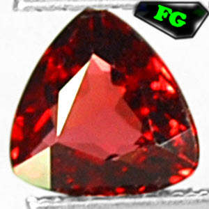 EYE CLEAN NATURAL TRILLION CHERRISH RED TANZANIA RHODOLITE  1.16 CT.