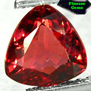 EYE CLEAN FULL FIRE NATURAL TRILION RICH RASPBERRY PINK RHODOLITE  1.47 CT.