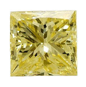 0.08ct 100% GENUINE Natural Diamond - Princess Fancy FIRE YELLOW - AFRICA