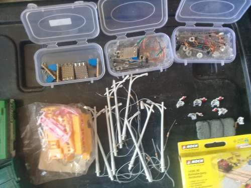 Job lot lamp posts,points handles, signals etc