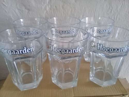 HOEGAARDEN 500ML BEER GLASSES x6