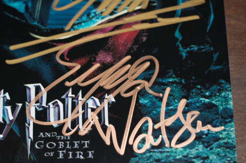 Harry Potter photo signed by 3 lead actors with COA
