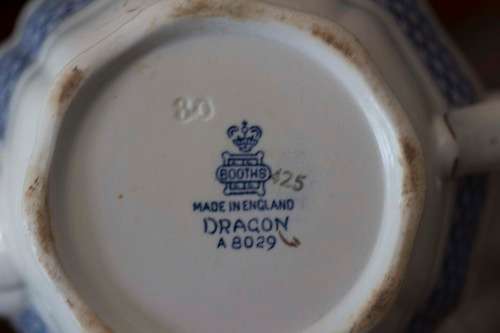 Blue & White Booths Dragon Pattern Tea Pot