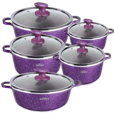 10-PIECE LUXURY GRANITE CASSEROLE SET