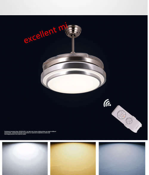Modern simple stealth fan lights living room bedroom restaurant lights crystal ceiling fan