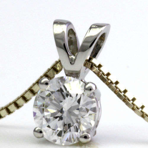 0.70 Ct Round Cut K SI2 Diamond Pendant 14K White Gold - ONCE OFF DEAL - BARGAIN!!!