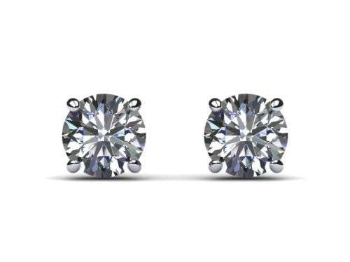 1.06 Ct Round Cut G SI Diamond Stud Earrings White Gold - Once of deal - Unbeatable Value!!!