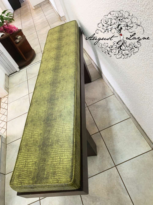 Faux Snake Skin Covered Bench