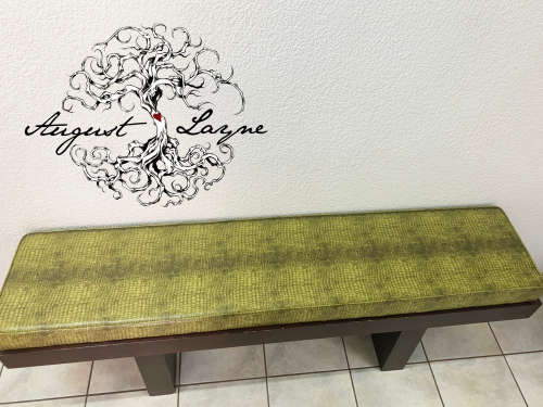 Faux Snake Skin Covered Bench