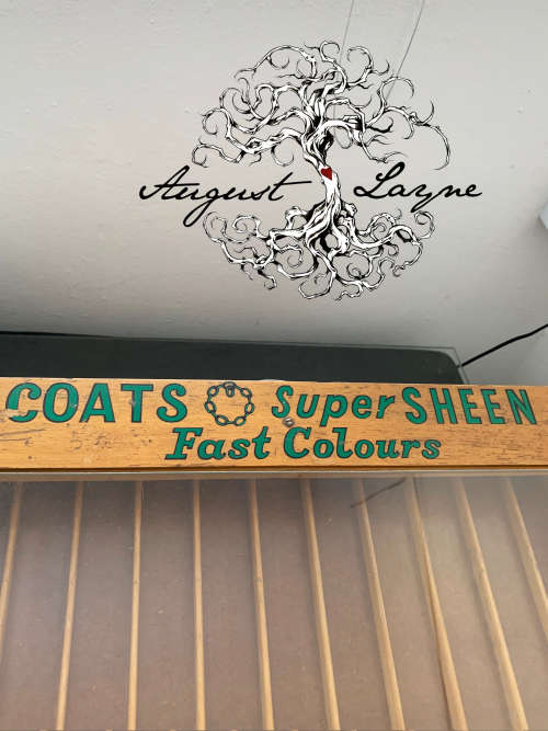 VINTAGE COTTON REEL DISPLAY CABINET