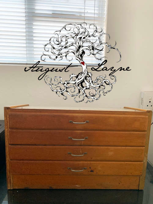 VINTAGE COTTON REEL DISPLAY CABINET