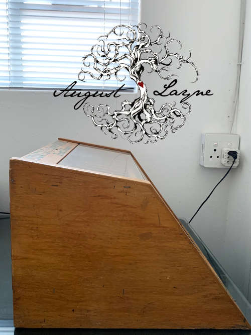 VINTAGE COTTON REEL DISPLAY CABINET