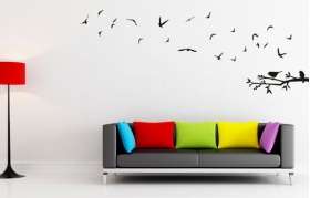 Vinyl Wall Art / Fly Away Birds