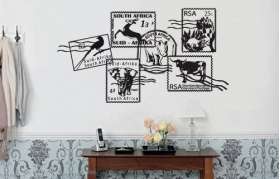 Vinyl Wall Art / South-African Post stamps