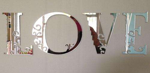 Mirror letters @ R26 per letter. Make your own names/words