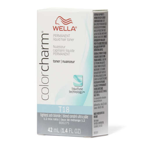 Wella T18 Lightest Ash Blonde Hair Toner + Nu Lite Developer Combo