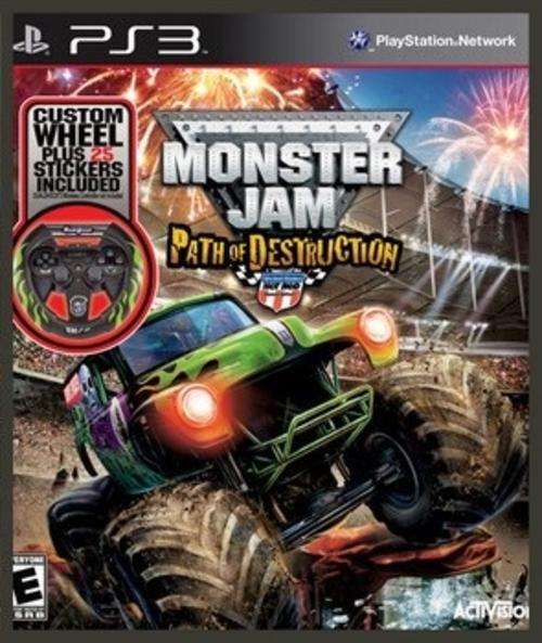 Monster Jam - Path of Destruction with  Custom Wheel (PS3)