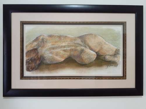 Acclaimed Artist Jan Visser (1933 - 2009) Beautifully framed large nude