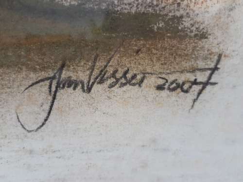 Acclaimed Artist Jan Visser (1933 - 2009) Beautifully framed large nude