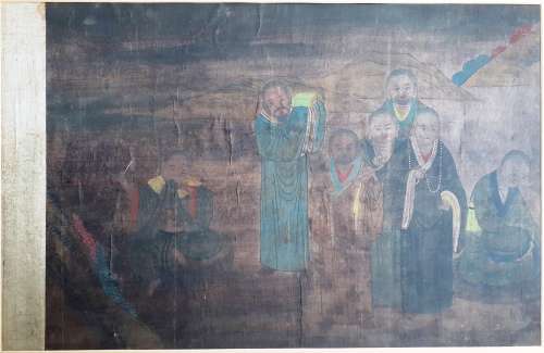 Collection of 4 Rare Antique Chinese Buddhist Paintings (c.10th century)