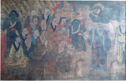 Collection of 4 Rare Antique Chinese Buddhist Paintings (c.10th century)