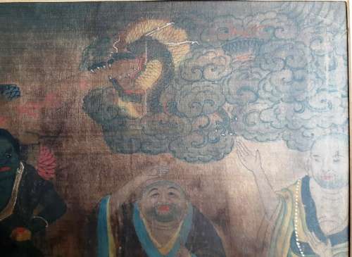 Collection of 4 Rare Antique Chinese Buddhist Paintings (c.10th century)