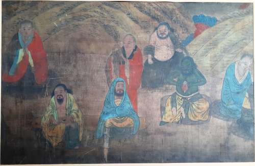 Collection of 4 Rare Antique Chinese Buddhist Paintings (c.10th century)