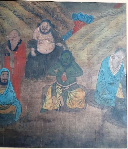 Collection of 4 Rare Antique Chinese Buddhist Paintings (c.10th century)