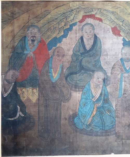 Collection of 4 Rare Antique Chinese Buddhist Paintings (c.10th century)