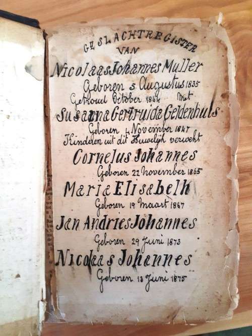 Antique 1884 Hollandse Staten Generael Bybel (Muller familie)