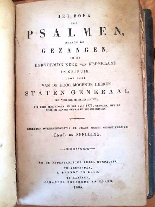 Antique 1884 Hollandse Staten Generael Bybel (Muller familie)