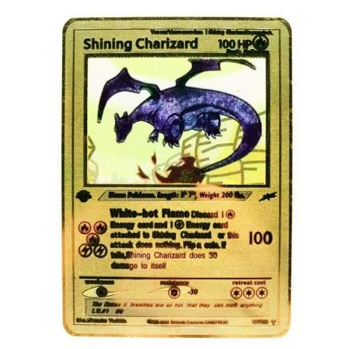 Shining Charizard 107/105 Metal Card