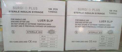 INSULIN NEEDLE AND SYRINGE BOX OF 100