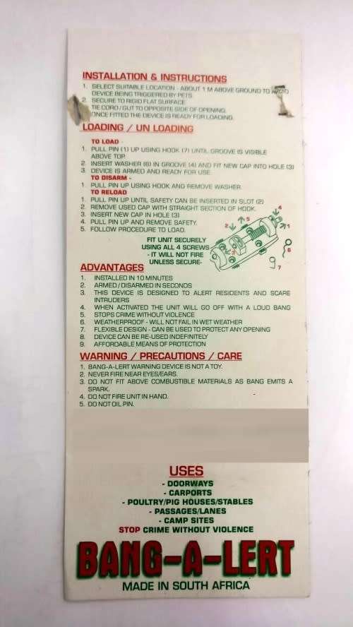 TRIPWIRE ALARM BANG ALERT