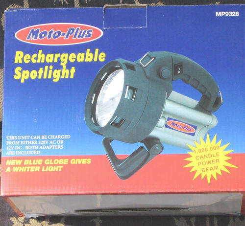 Moto Plus 1 000 000 million candle power rechargable spot light