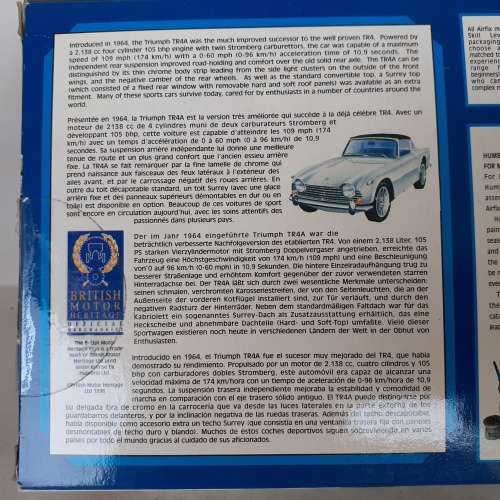 Airfix Triumph TR4A Model Kit Mint Boxed