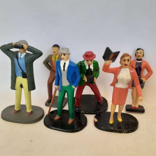 Set of 6 x Scalextric F301 Trackside Figures Spectators and Press Photographer