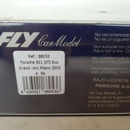 Fly A59 Porsche 911 GT1 Evo Grand-Am Miami 2003 Mint Boxed
