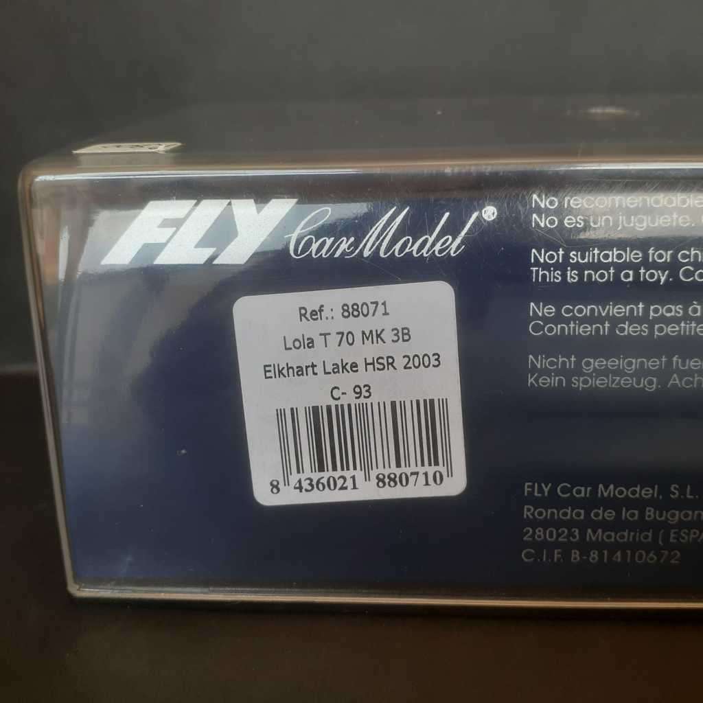 Fly C93 Lola T70 Mk 3B Elkhart Lake HSR 2003 Mint Boxed