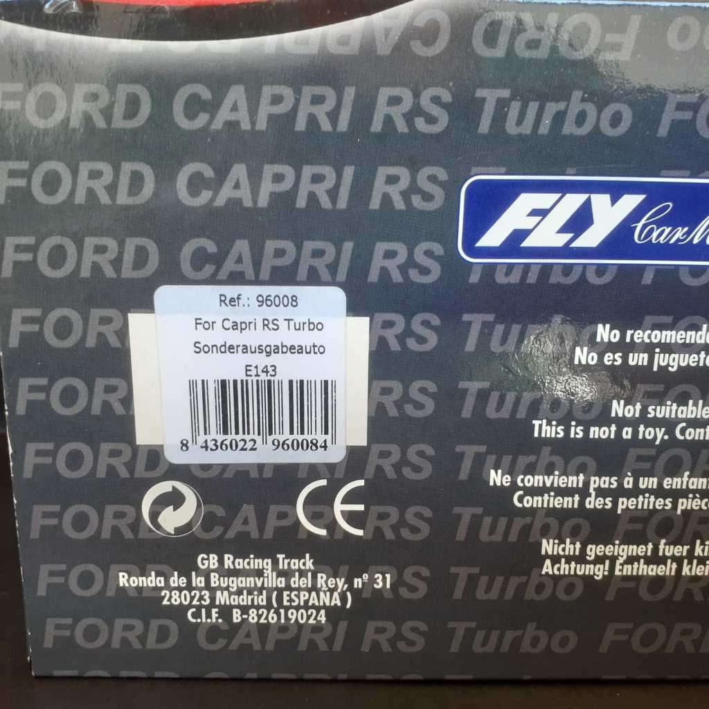 Fly E143 Special Edition Ford Capri RS Turbo Mint Boxed