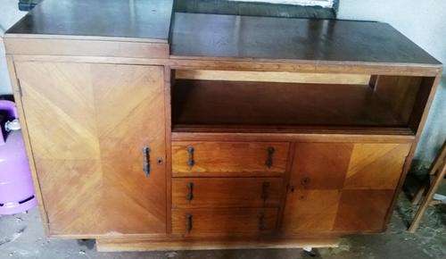 Antique Solid wood & Veneer Panelling Sideboard. 152cm x 100cm x51cm. View pictures