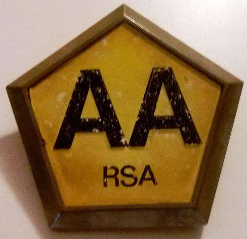 Vintage AA Car Badge. View pictures.