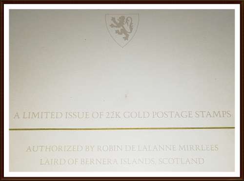 The Royal Coats of Arms of the Kings and Queens of England. Limited Issue 22k Gold Foil Stamps