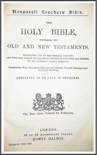 1906 Nonpareil Teachers Holy Bible. 15 000 Copies Ever Printed. View Pictures.
