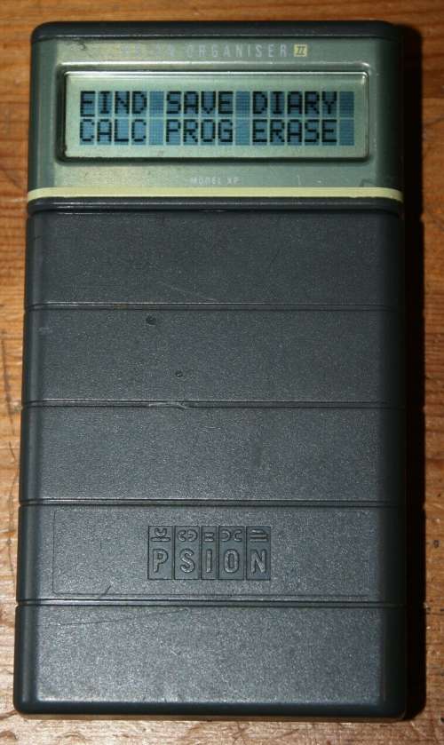 Vintage PSION Pocket PDA Organiser II Model XP with 2 x 32k Datapaks. 100% Working.