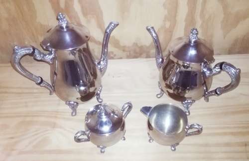 4 Piece Vintage Silver Plate Coffee Set.