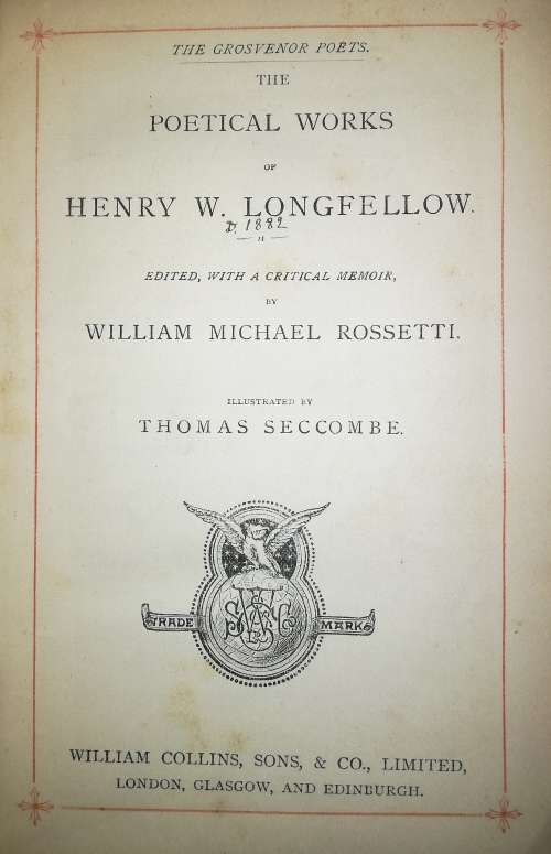 The Poetical Works of Henry W Longfellow Hardcover Undated