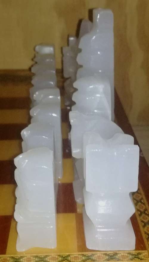 Vintage Handcrafted wooden Italian Chess Table Top ONLY and 2 FREE Books